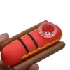 3.2inch Spoon silicone Pipe Smoking Accessories smoking Hand Pipes Handmade Oil Burner Tobacco with Hot Dog Style SRS638