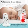 أعلى جودة فيديو لاسلكي لون الطفل ليلة الرؤية مراقبة الطفل كاميرا الأمن V601 درجة الحرارة الطفل Eletronica