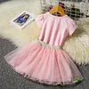 Mädchen Einhorn Pailletten Kleid Kinder Shirt Rock TUTU Regenbogen Kleider Baby Geburtstagsgeschenk Cartoon Outfits Farbwechsel