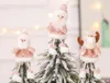 pendurando enfeites boneca Elk rena da árvore de Natal Decoração Pingente de Santa Snowman Cláusula de pelúcia Xmas Home Decor