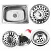 Aço inoxidável Resíduos plug Sink filtro Cabelo Catcher Drenos Kitchen Sink Strainer Stopper Banho Gadgets Acessórios de cozinha