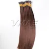 Brasilianska Nano Tips Mänskliga hårförlängningar Straight Double Drawn 1g / strand 100g 16 "till 26" 100% Virgin Human Hair Top Quality VMAe Hair