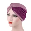 Moslim hoofd Sjaals voor vrouwen Dubbele kleur Inner Hijab Caps India Bonnet Vintage Cross Turban Hijabs Moslim Islamitische Turbante Hoed