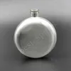 Flacon de hanche en acier inoxydable de 5 oz Portable en plein air Flagon Whisky Bénitier Pot de vin Bouteilles d'alcool Mini Round Men Pocket Hip Flasks ZZA1351-7