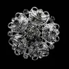 1.3 "Sparkly tono argento pieno di strass di cristallo Diamante piccolo fiore spilla da sposa Prom Party Corpetti e perni