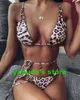 Bikini-Set, Sport, einteiliger Badeanzug, sexy, One-Shoulder-Blattdruck, Streifengürtel, hohe Taille, Yakuda, Leopardenmuster, unregelmäßiges Netz, Hollowlar
