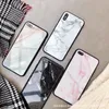 Art und Weise neuer Marmor-ausgeglichenes Glas-Telefon-Kasten für Apple iPhone X 8 7 6 6s plus alles inklusive Fall-weiche Rand-Abdeckung für iPhone Xs maximales XR Coque