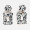 Оптово-дизайнер преувеличенные винтажные геометрии алмазные красочные горный хрусталь кристалл цветок сердца кулон женские серьги для женщин девушек