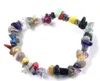 2019 Vendita calda Donna Pietra naturale Sette colori Ghiaia Bracciale in cristallo naturale Bracciale elastico Miscelazione multicolore 20 pz/lotto