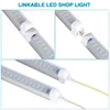 Estoque em US + 4FT LED Tubes Light 60w Integrado T8 LED Tubo de Luz 8 pés Double Laters 288LEDS 6500 Lumens AC 110-240V, 25 pcs