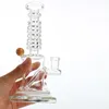 8 Inch Glass Dab Rig Bong Hookahs Water Pipes with 14mm Female Downstem Thick Bottom Triangle Beaker Bongs Glass Bowl Smoking Pipe