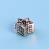 Nowy Creative Star Charm Koraliki dla Pandora Inlay CZ Diament 925 Sterling Silver Fashion DIY Bransoletka Zroszony Pani Urok z oryginalnym pudełkiem