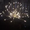 Solar Fireworks Lights 120 LED String Lampa Wodoodporna Ogródek Oświetlenie Ogrodowe Lampy Lampy Świąteczne Dekoracje Światła Nowy GGA2520