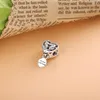 100% Solid 925 Sterling Silver Lato Kolekcja Openwork Seahorses Heart Charm Koralik pasuje do European Pandora Biżuteria urok Bransoletki