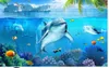 Custom Retail Three-Dimensional Underwater World 3D Background Wall Decoration Mural