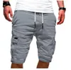 Homens Shorts Casual Jogger Shorts Pokects Sólida Elastic Sports Cargo Militar Combate Workout Ginásio Verão Mens Calças M-2XL