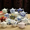 Çin Demlik ile Kung Fu Porselen Demlik El Yapımı Ejderha Çiçek Puer Çay Potu 350 ml Seramik Semaver Kungfu Teaware