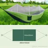 12 cores 260 * 140cm hammock com mosquito rede ao ar livre paraquedas de pára-quedas de campo de acampamento de campo de acampamento de jardim balanço swing cama bh1746 tqq