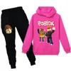 Menina adolescente 6-14 anos meninos terno tracksuits 2 pcs crianças conjuntos de roupas moda primavera outono infantil de manga longa tops calças