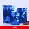 6*8cm 16Silk 녹색 알루미늄 호일 가방 알루미늄 도금 평평한 바닥 풀 뼈 가방 차 음식 포장 가방