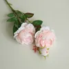 اصطناعية الفاوانيا روز فرع زهرة الأوروبي 61cm والحرير زهرة زهرة لزهرة اصطناعية الرئيسية مناسبات الزفاف باقة 3 رؤساء