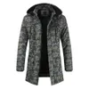 Jacka för Mens Winter Zipped Warm Plush Coat Tracksuit Casual Camouflage Långärmad Outwear Coat Male Brand Clothes
