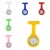 120pcs Promotion Christmas Gifts Colorful Nurse Brooch Fob Tunic Pocket Watch Silicone Cover Nurse Watches Party Favor RRA3103