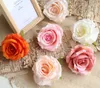 High quality 9 color flannelette rose head not easy to deform wedding wall dedicated high-grade artificial flower heads