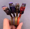 Typ c Micro-USB-Kabel 1M 3FT Riesenrad Woven Nylon Nudeln 2.0A Hybrid Farbe für Smart Phone 100PCS / LOT