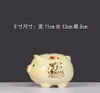 Seramik Süsler Bej Pig Piggy Bank Piggy Bank Yaratıcı Hediye Hediyesi Sevimli Büyük Şanslı Fortune327D