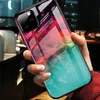 Gradient Marble Case For iphone 11 11Pro 11Pro Max 2019 Tempered Glass Hard Hybrid Case Cover For New iPhone X XS Max