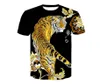 Tygrys T Shirt Mężczyźni Anime Chiny T-shirt z nadrukiem 3d Hip Hop Tee Fajne męskie ubrania Letni top w dużych rozmiarach