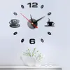 Horloges murales roman étanche 3D autocollant horloge mouvement à Quartz aiguille muette installation facile Art décoratif bricolage montre décoration de la maison1