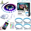 LED TV Back Light 5050 1M 2M DC5V RGB LED Strip Light WIFI Contrôleur de musique et câble USB