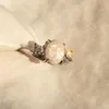 Edelstein Opal Ring Damen Solitär Hochzeit Verlobungsringe Modeschmuck Geschenk Will und Sandy