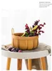 Franse land fruit mand picknick decoratieve platen pompoen-vormige hout chips manden mori dessert tafel ornamenten