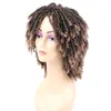 Синтетический парик для волос с дредом для женщины 6 -дюймовый черный коричневый крючковый плетенный парики 190 г/ПК