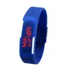 Led digitale display touchscreen horloge unisex sport rechthoek snoep rubberen riem siliconen armbanden polshorloges horloges 15 kleuren