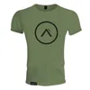 Style d'été hommes coton à manches courtes t-shirt Fitness musculation chemises Crossfit mâle marque Tee hauts mode vêtements de sport en vrac