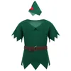 Koszulki dla dzieci Peter Pan Kostiumy Hunter T-shirt z Hat Halloween Cosplay Party Chłopiec dla Fantazyjne Karnawał Role Graj