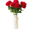 Искусственные розы цветок Поддельных Шелковые Одиночные розы несколько цветов для свадебного Centerpieces Главных партий Декоративных цветов GB1250