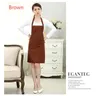 1 piece 2-pocket women's apron waiter apron barbecue restaurant kitchen cooking aprons working dress 60x70cm TO279