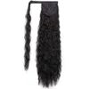 REBEAUTY LONG WAVY HOSTAIL HAIR Extension Synthetic Wrapble About Magic Paste Haintail Water Wave Clip в волосах натуральный цвет 21974064