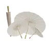 Parasol z białego papieru Chiński Mini Craft Parasole ślubne dla nowożeńców 20-60 cm Uchwyt bambusowy Papierowe parasole