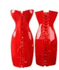 Hoge Speciale Lange Taille Corsets Bustiers Gothic Kleding Zwart Faux Lederen Jurk Spiked Waïsts Shaper Corset S-6XL CZ152