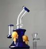 7.0 inç pembe bong nargile sigara aksesuarları su boruları kafa cam dab teçhizatlar su bongs shisha ile 14mm kase s363