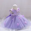 Baby flickor blommor prinsessan tutu party spetsklänning bröllop fest formell parti bär dop klänningar småbarn flicka barn sommar barn9882712