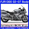 Kit For YAMAHA FJR1300A 2001 2002 2003 2004 2005 2006 2007 2AAHM.37 FJR 1300 FJR-1300 FJR1300 01 02 03 04 05 06 07 Grey silver hot Fairings