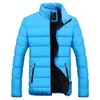 Winter Jacket Men Puffy Parka Mens Jaquetões Man soprador casaco quente Overcoat Masculino Aqueça Coats magros Parkas sólido