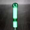 Jade Green Glass Tubos manual Lollipop forma